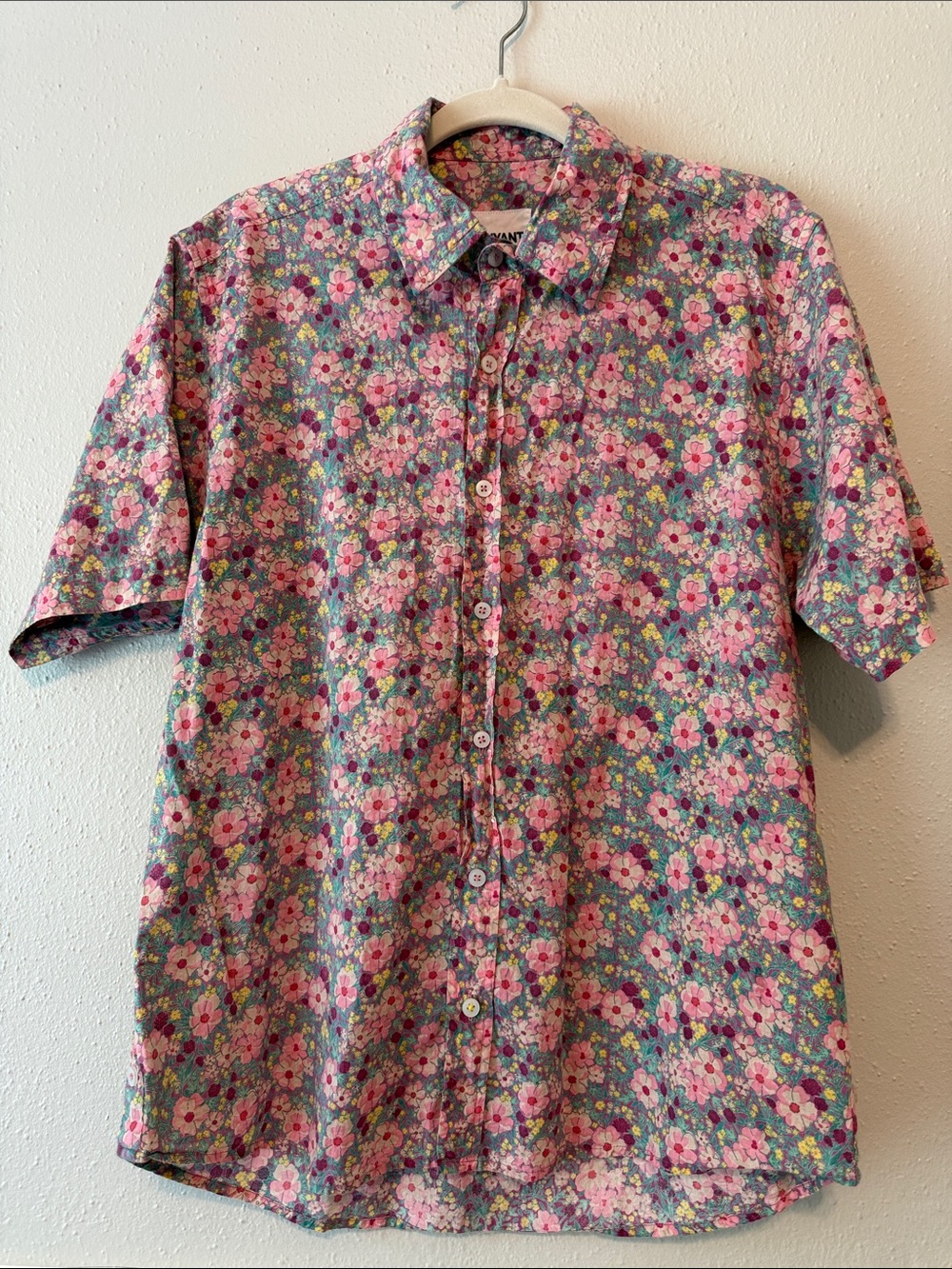 Dushyant Men's “The Prat” Short Sleeve Pink Floral Print